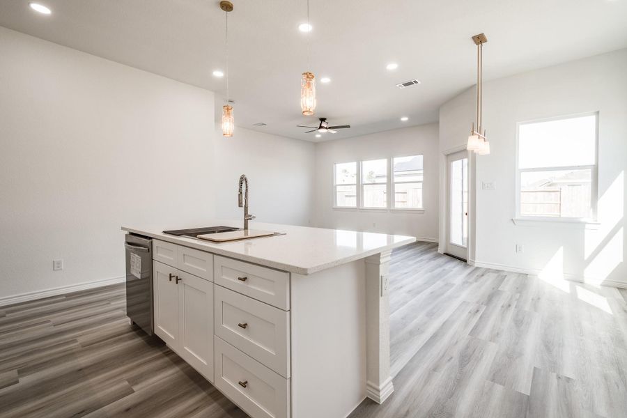 Kitchen island view Kitchen island view