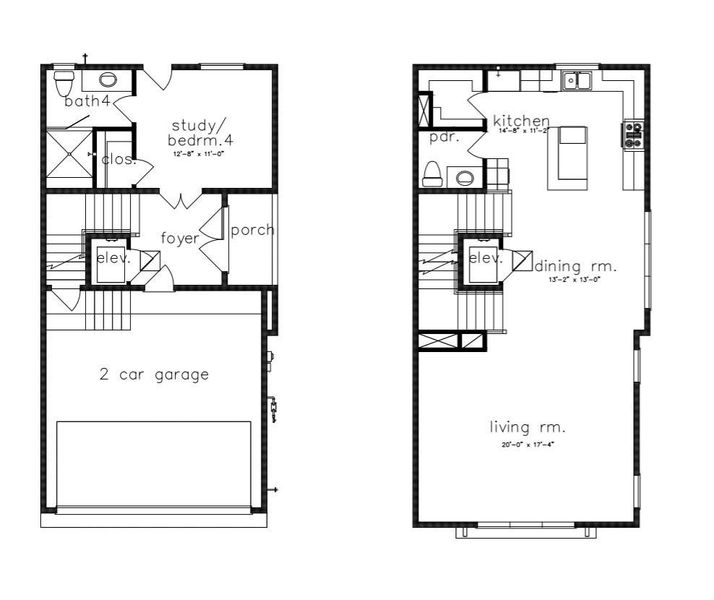 First and Second floor plan