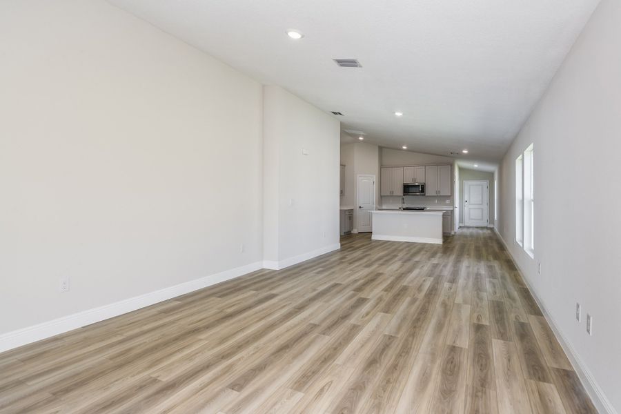 Representative unfurnished interior of a home built from the Bismark by Casa Fresca Homes in Cherrywood Preserve, Ocala (Image 20). Representative unfurnished interior of a home built from the Bismark by Casa Fresca Homes in Cherrywood Preserve, Ocala (Image 20).