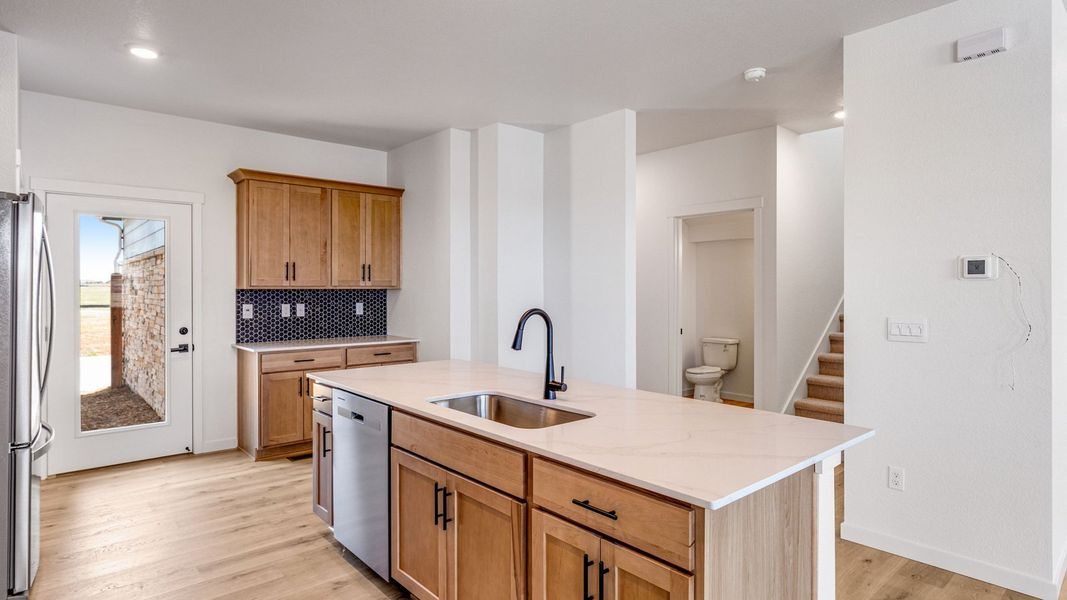 Furnished interior view inside a new home in Horizon Uptown, Aurora (Image 6). Furnished interior view inside a new home in Horizon Uptown, Aurora (Image 6).