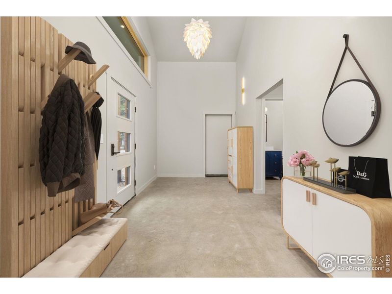 Foyer virtually staged Foyer virtually staged