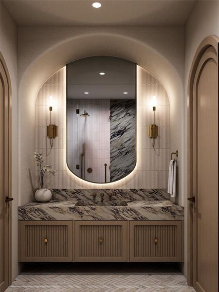 Furnished interior view inside a new home in , Highland Park (Image 30).