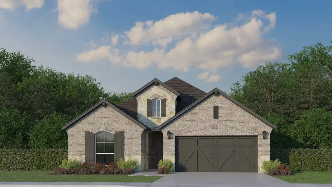Plan 1530 Elevation A with Stone Plan 1530 Elevation A with Stone