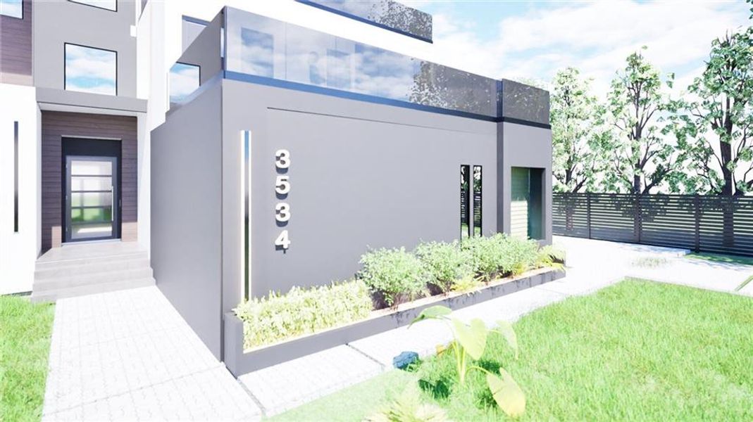 Exterior details and patio area of a home in , Atlanta (Image 31). Exterior details and patio area of a home in , Atlanta (Image 31).