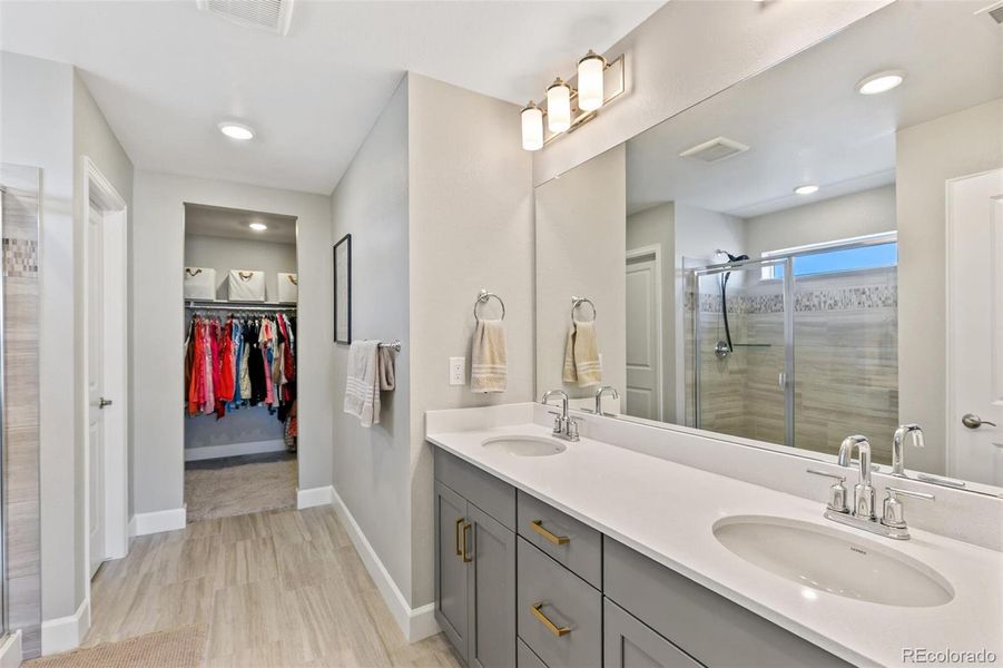 Furnished interior view inside a new home in Sunstone Village at Terrain, Castle Rock (Image 33). Furnished interior view inside a new home in Sunstone Village at Terrain, Castle Rock (Image 33).