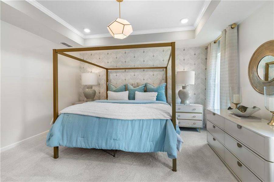 Furnished interior view inside a new home in Langley Overlook, Loganville (Image 27). Furnished interior view inside a new home in Langley Overlook, Loganville (Image 27).