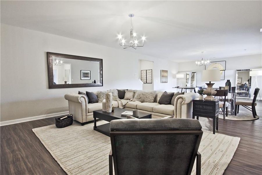 Furnished interior view inside a new home in Courtyards at Traditions, Cumming (Image 44).