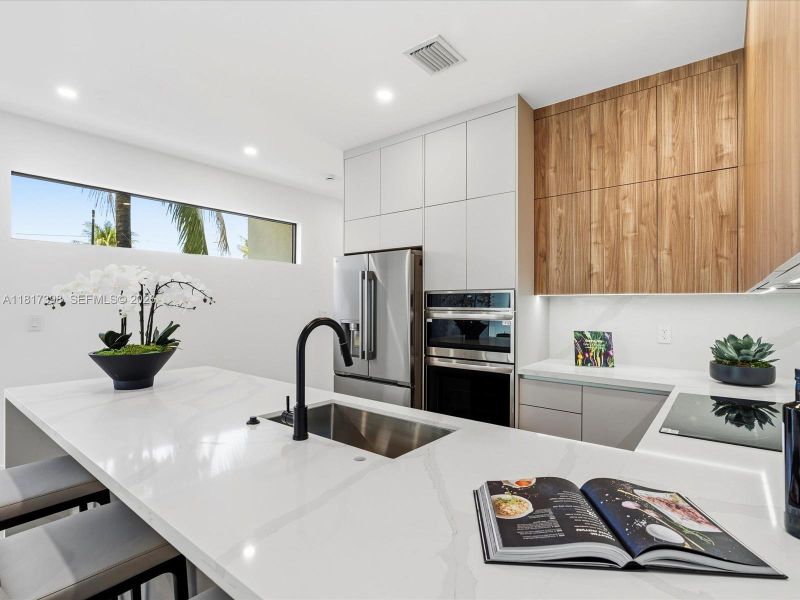Furnished interior view inside a new home in , Miami (Image 11).