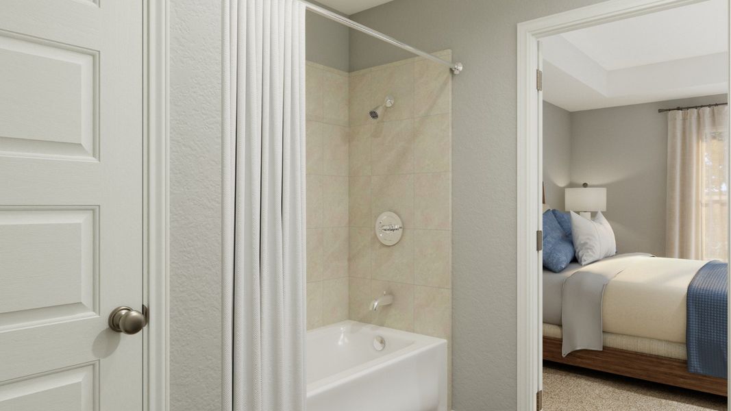 Representative furnished interior of a home built from the The Palermo by Legend Homes in Granger Pines, Conroe (Image 12).