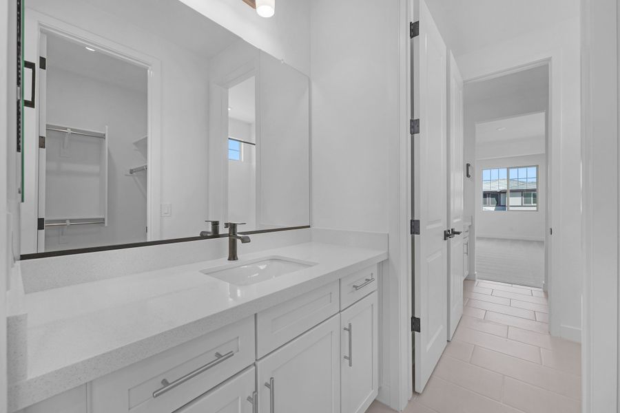 Furnished interior view inside a new home in Ellsworth Ranch Voyage Collection, Queen Creek (Image 7).