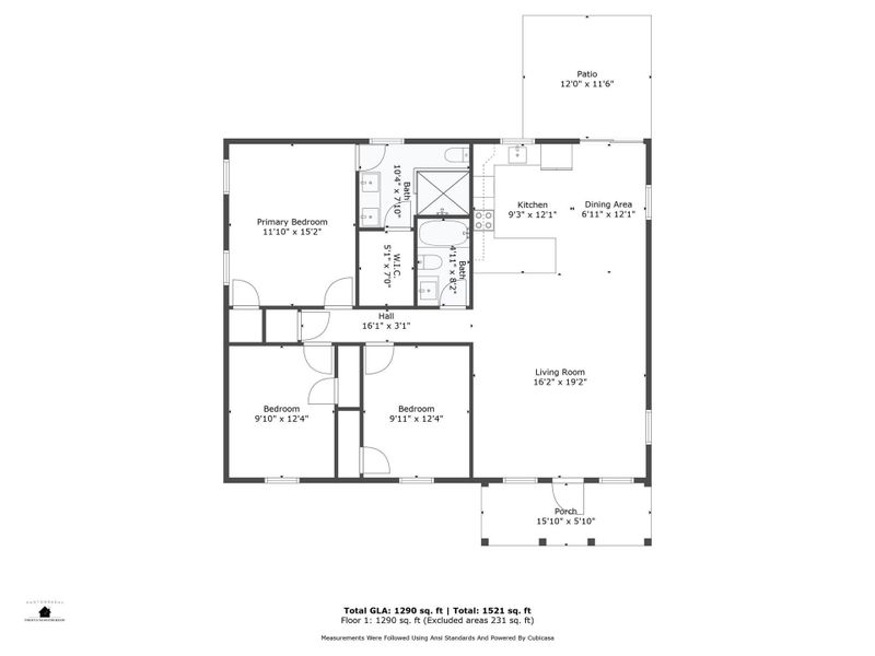 2D floor plan layout of this home in , Shelby, NC (Image 3).