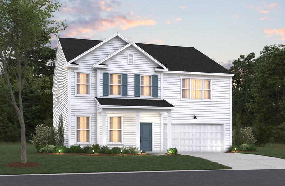 Representative exterior photo of a completed home built from the Aspen by Beazer Homes in The Groves of Berkeley, Moncks Corner, SC (Image 2).