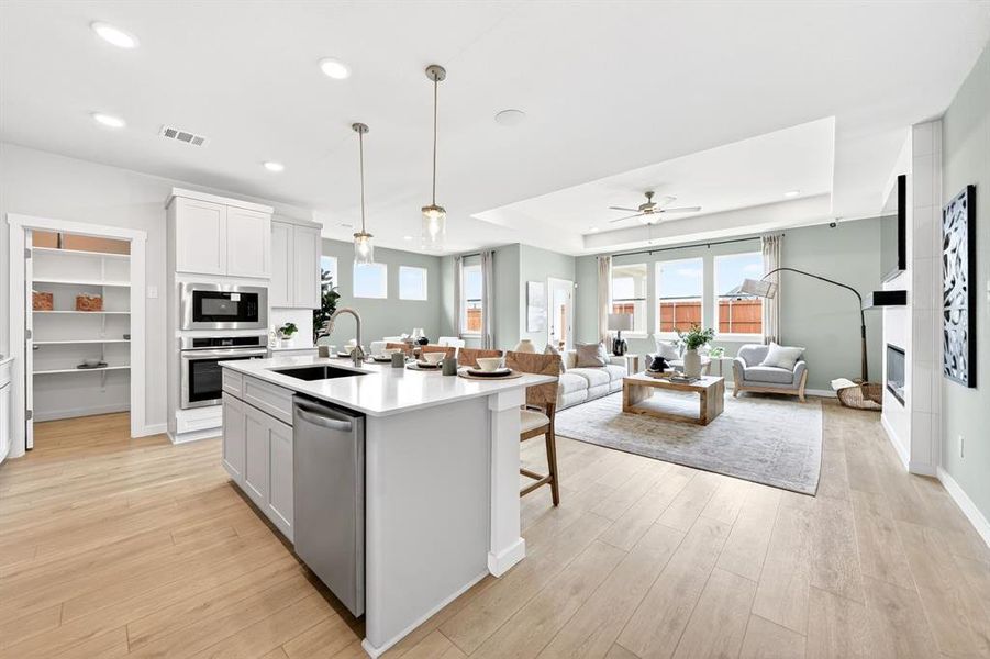 Furnished interior view inside a new home in Parks at Foster Crossing, Anna (Image 6).