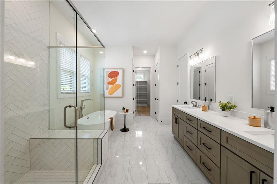 Furnished interior view inside a new home in , Atlanta (Image 33).