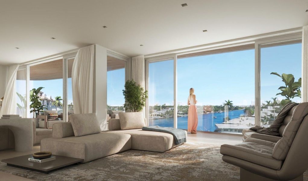 Furnished interior view inside a new home in , Fort Lauderdale (Image 8). Furnished interior view inside a new home in , Fort Lauderdale (Image 8).