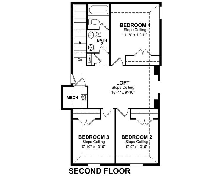2D floor plan layout of this home in Stark Farms, Denton, TX (Image 5). 2D floor plan layout of this home in Stark Farms, Denton, TX (Image 5).