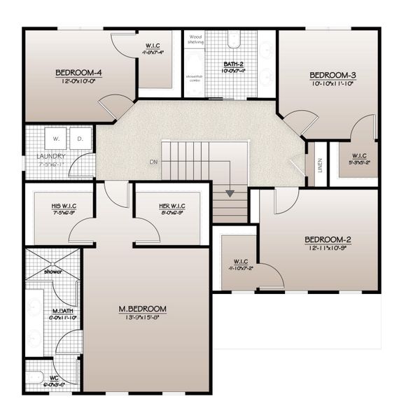 2D floor plan layout of this home in , Summerville, SC (Image 3).