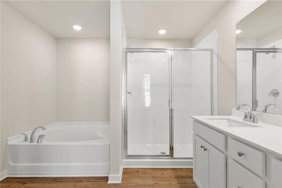 Furnished interior view inside a new home in Sherwood Square, Flowery Branch (Image 10).