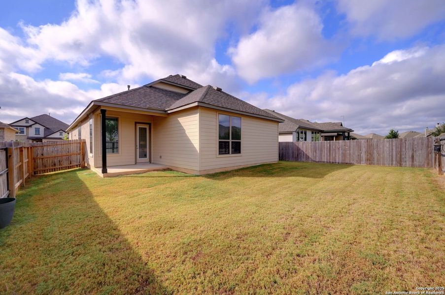 Exterior details and patio area of a home in Elkhorn Ridge At Fair Oaks Ranch: 65's, Boerne (Image 21). Exterior details and patio area of a home in Elkhorn Ridge At Fair Oaks Ranch: 65's, Boerne (Image 21).