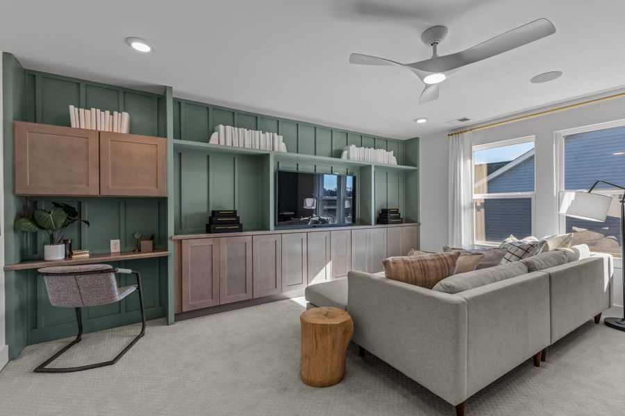 Furnished interior in a model home at Terrapin in Leland (Image 38).