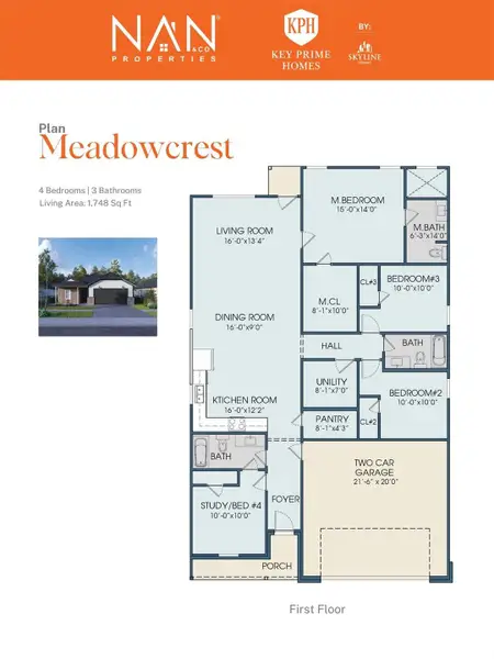2D floor plan layout of this home in , Splendora, TX (Image 3).