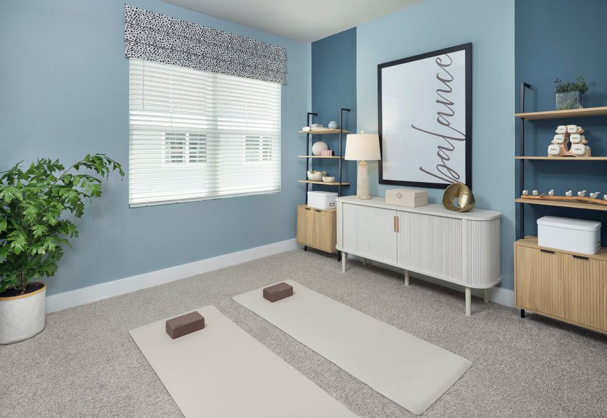 Representative furnished interior of a home built from the The Freshwater by David Weekley Homes in Persimmon Place - Townhomes, Wesley Chapel (Image 6).