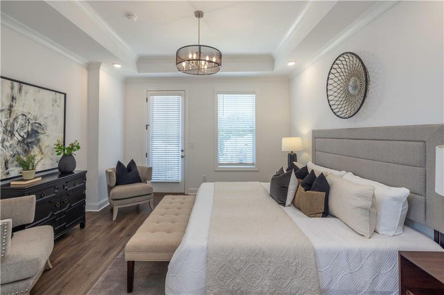 Furnished interior view inside a new home in Ward's Crossing Townhomes, Johns Creek (Image 22). Furnished interior view inside a new home in Ward's Crossing Townhomes, Johns Creek (Image 22).