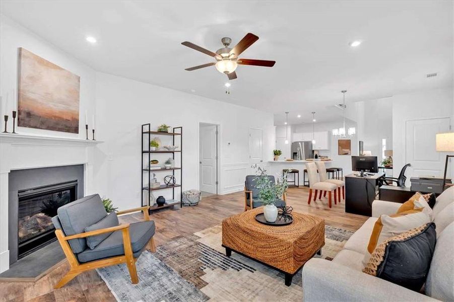 Furnished interior in a model home at The View at Groover's Lake in Lithia Springs (Image 32).