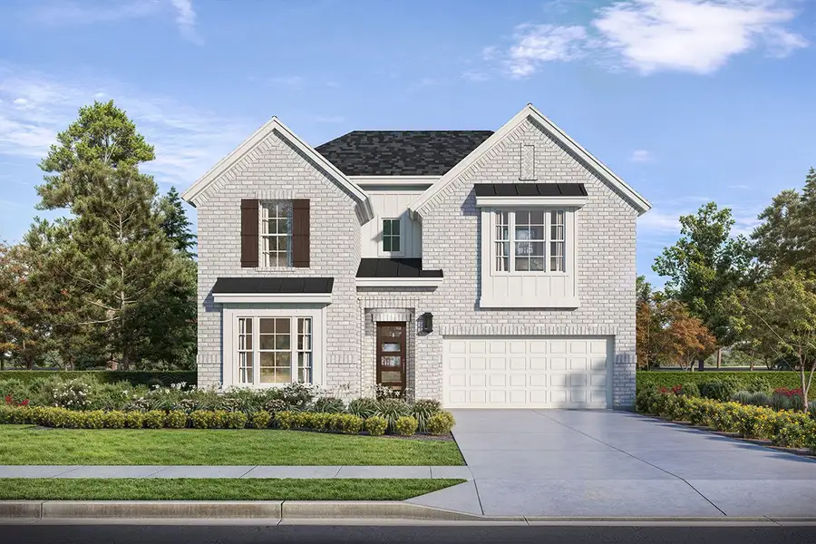 Representative exterior photo of a completed home built from the Alderidge by Landon Homes in Lexington Frisco, Frisco, TX (Image 2). Representative exterior photo of a completed home built from the Alderidge by Landon Homes in Lexington Frisco, Frisco, TX (Image 2).