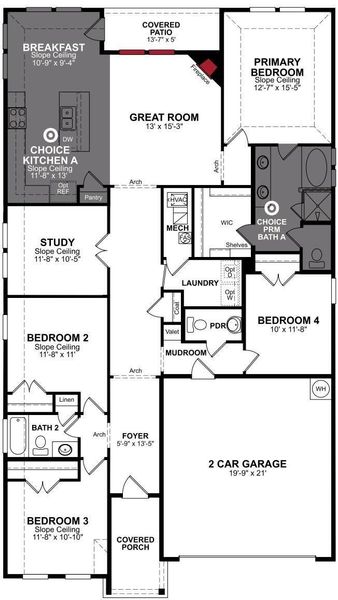 2D floor plan layout of this home in Valencia on the Lake, Little Elm, TX (Image 2). 2D floor plan layout of this home in Valencia on the Lake, Little Elm, TX (Image 2).