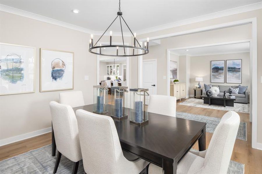 Representative furnished interior of a home built from the Normandy by Ryan Homes in Eagles Crest, Cornelia (Image 16).