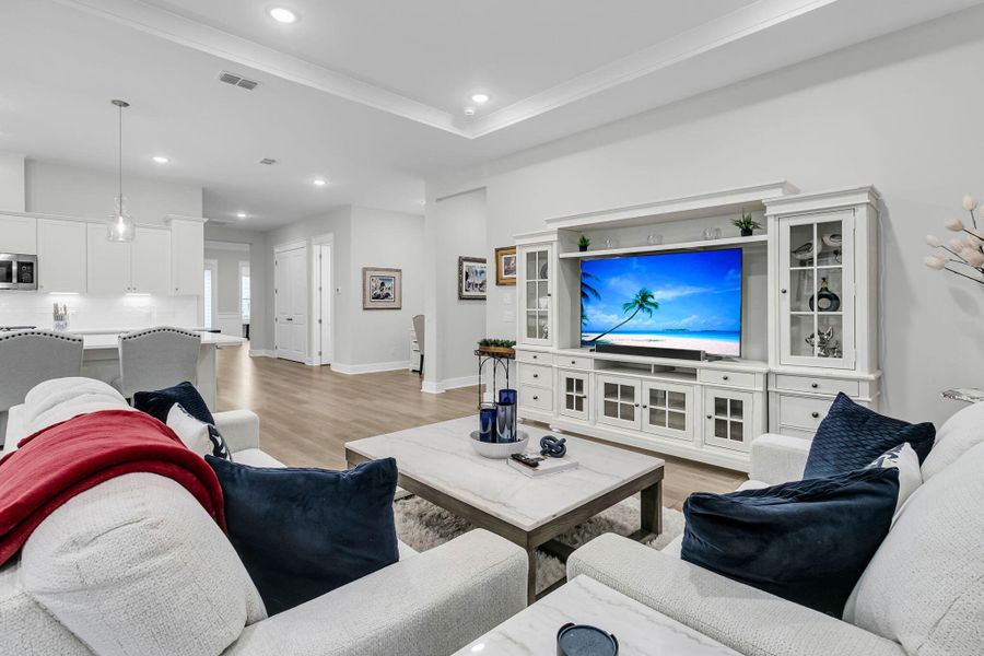 Furnished interior view inside a new home in K. Hovnanian's® Four Seasons at Lakes of Cane Bay, Summerville (Image 13).