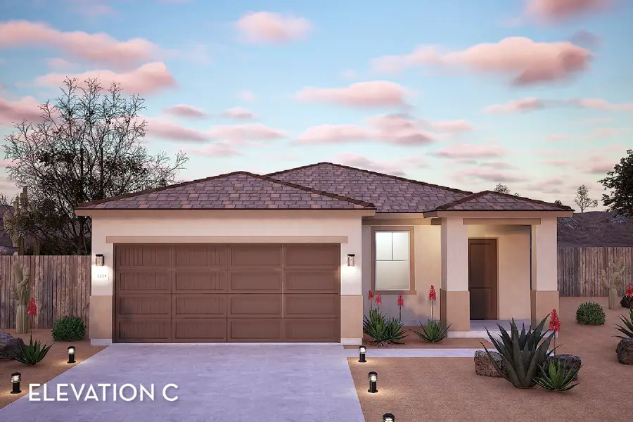 Representative exterior photo of a completed home built from the Choctaw by CastleRock Communities in Hayden Estates, Buckeye, AZ (Image 16).
