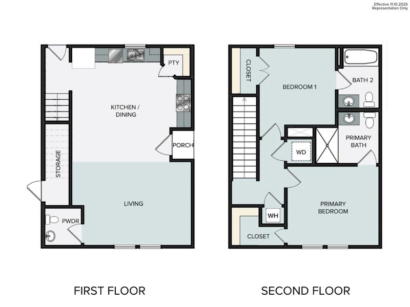 2D floor plan layout of this home in Harvest Ridge, Elgin, TX (Image 4). 2D floor plan layout of this home in Harvest Ridge, Elgin, TX (Image 4).