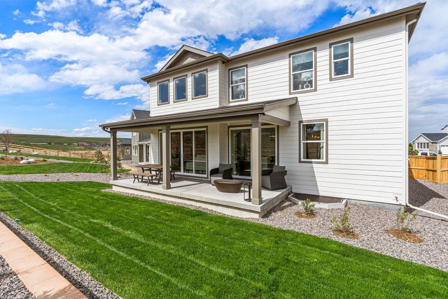 Representative exterior photo of a completed home built from the Fairmount | A Multi-Gen Home by Taylor Morrison in Trailstone City Collection, Arvada, CO (Image 23).