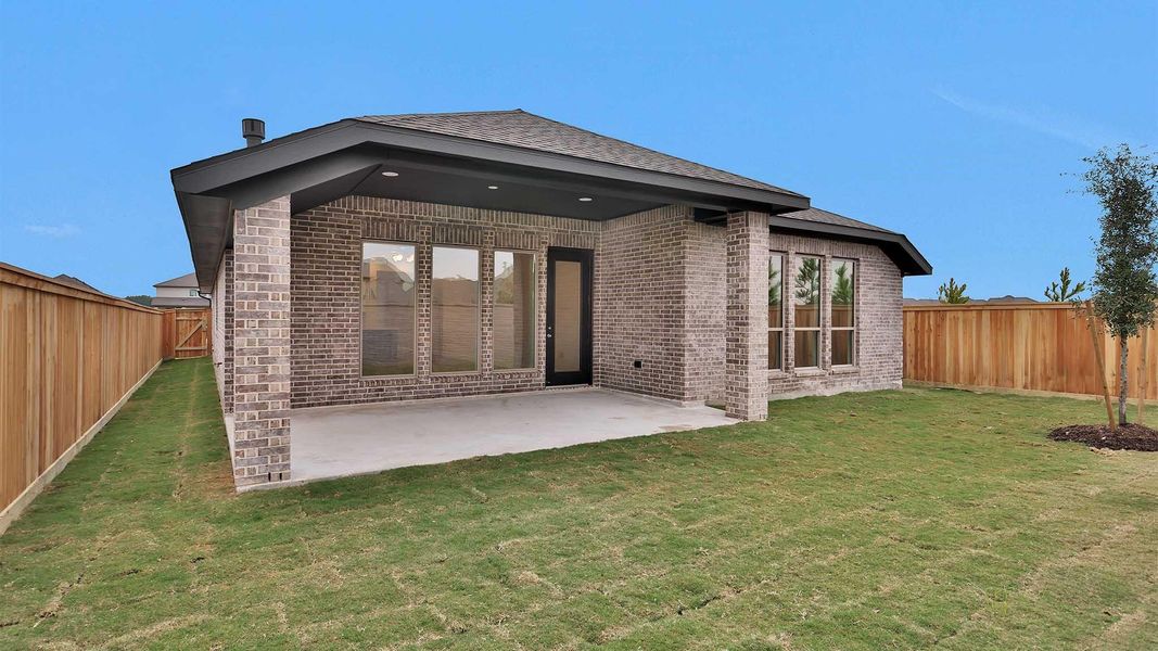 Exterior details and patio area of a home in Bridgeland 50', Cypress (Image 4). Exterior details and patio area of a home in Bridgeland 50', Cypress (Image 4).