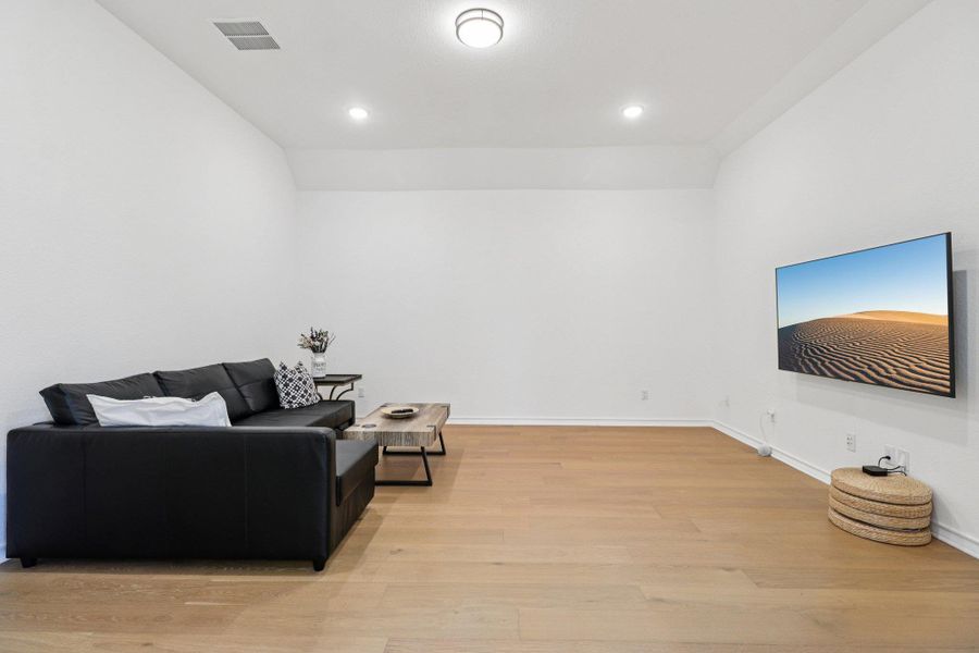 Furnished interior view inside a new home in Wolf Ranch West Bend - 70', Georgetown (Image 8).
