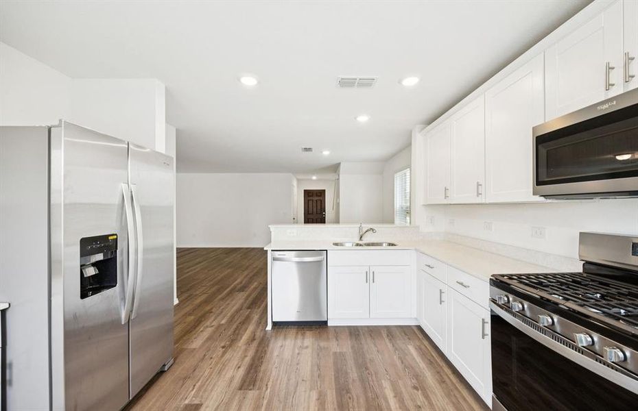 Spacious kitchen with abundant cabinet space