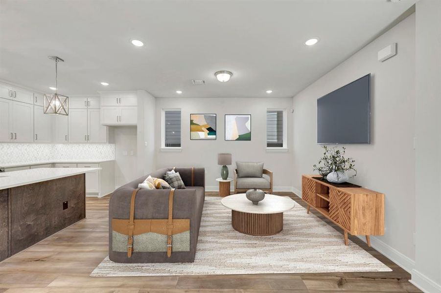 Furnished interior view inside a new home in Painted Tree Woodland West – Cottages, McKinney (Image 11).