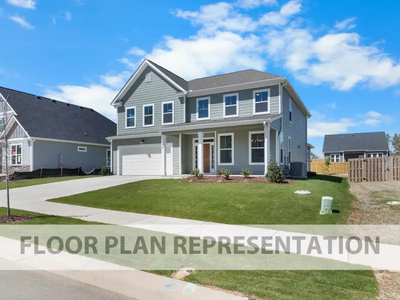 Representative exterior photo of a completed home built from the Mill Creek by Ivey Homes in Windsor, North Augusta, SC (Image 15).