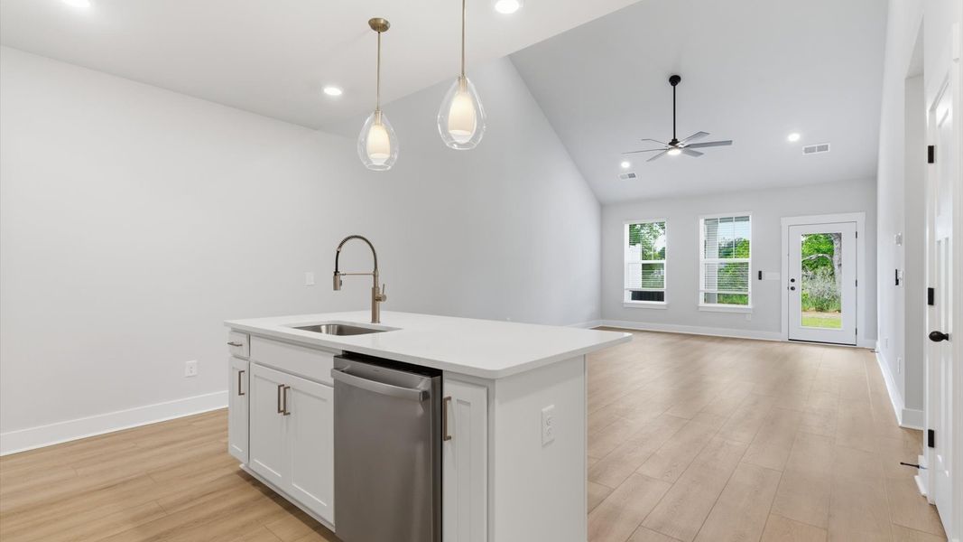 Furnished interior view inside a new home in Village at Midway, Anderson (Image 11).