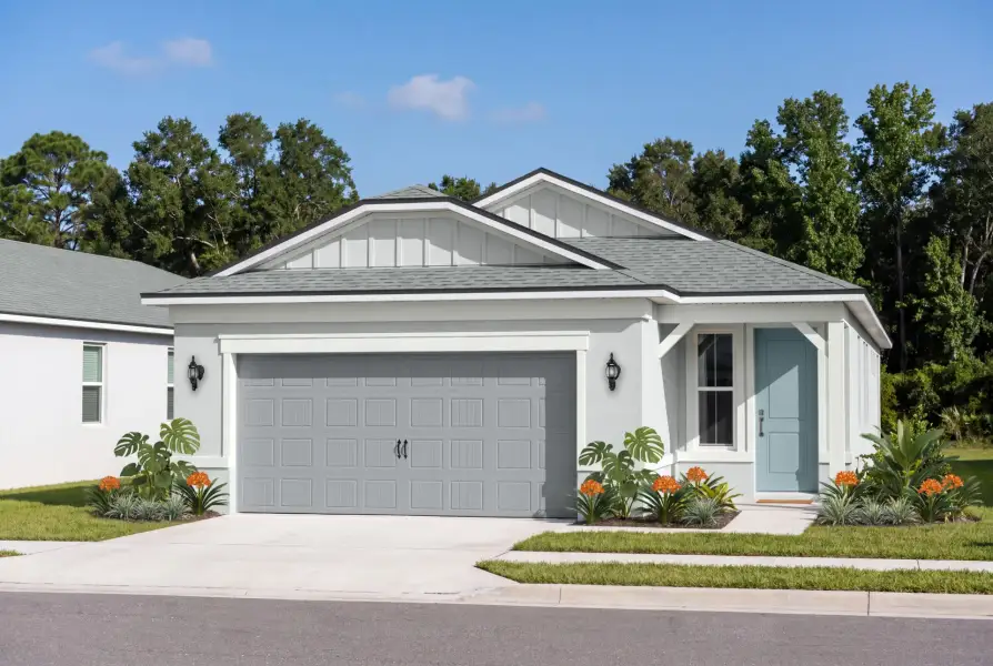 Representative exterior photo of a completed home built from the Hallmark by Del Webb in Del Webb Flagler Beach, Palm Coast, FL (Image 21). Representative exterior photo of a completed home built from the Hallmark by Del Webb in Del Webb Flagler Beach, Palm Coast, FL (Image 21).
