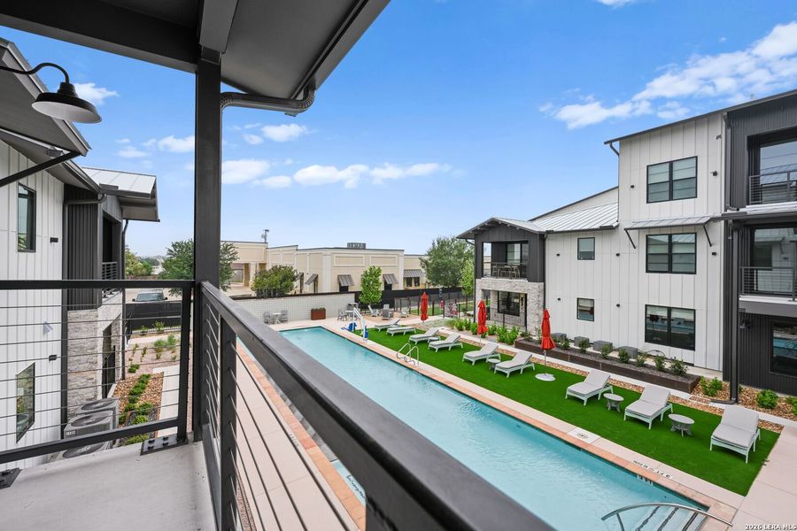 Exterior details and patio area of a home in , New Braunfels (Image 23).