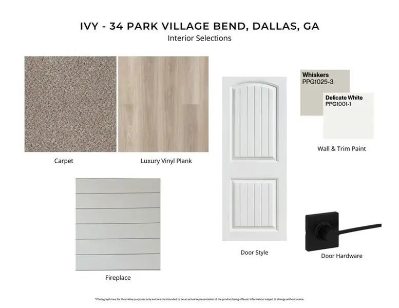 Sample of building materials used in homes in Easton Park, Dallas (Image 4).