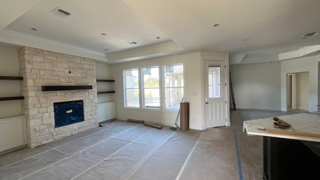 In-progress construction of a new home in Lakeside at Millican Reserve, College Station, TX (Image 16).