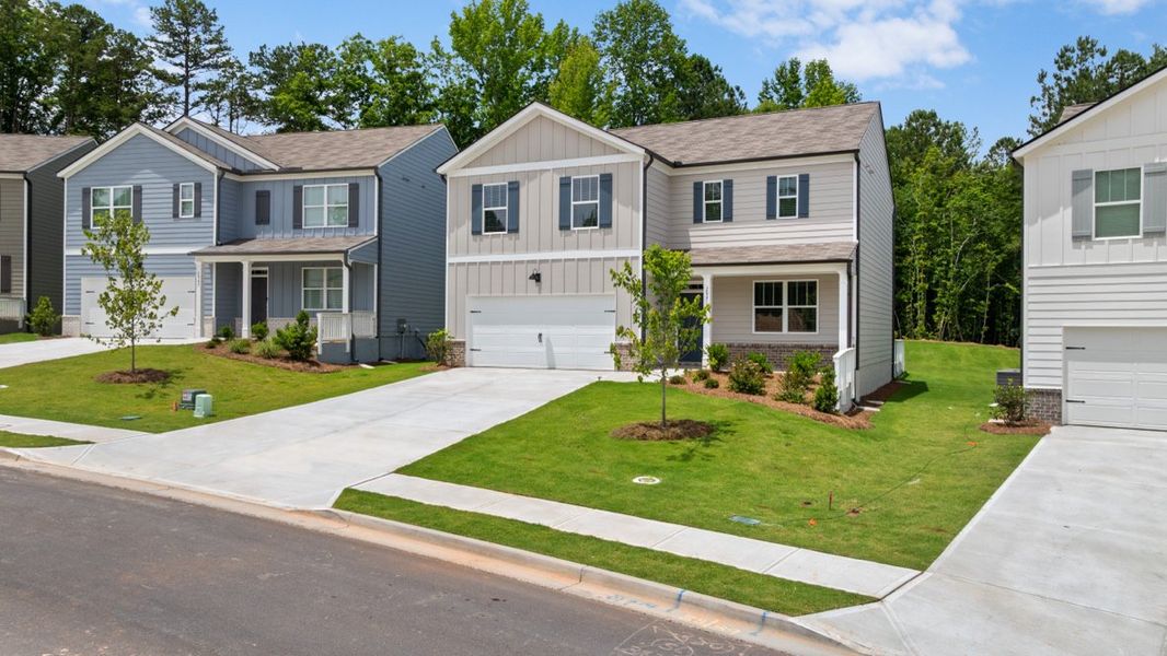 Representative exterior photo of a completed home built from the Galen by D.R. Horton in Oconee Overlook, Gainesville, GA (Image 2). Representative exterior photo of a completed home built from the Galen by D.R. Horton in Oconee Overlook, Gainesville, GA (Image 2).