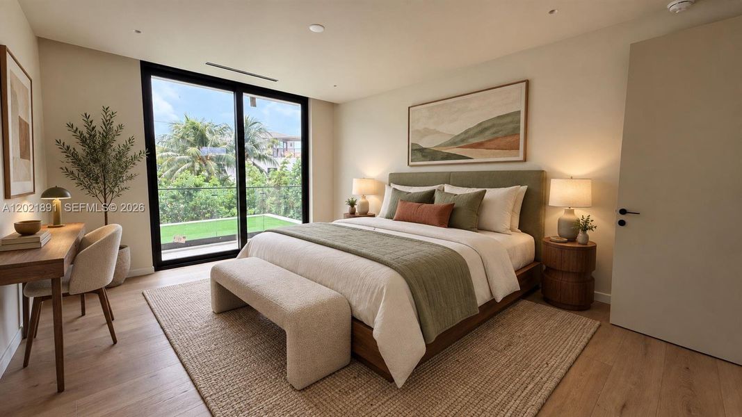 Furnished interior view inside a new home in , Key Biscayne (Image 8).