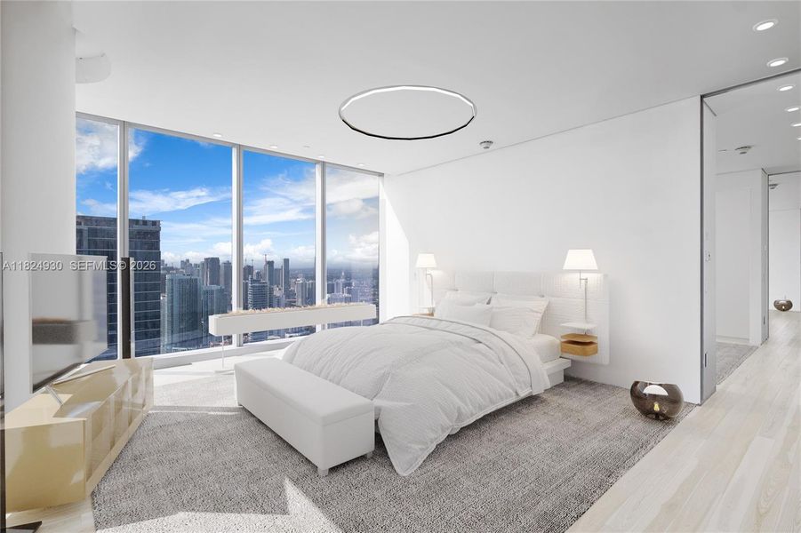 Furnished interior view inside a new home in , Miami (Image 18).