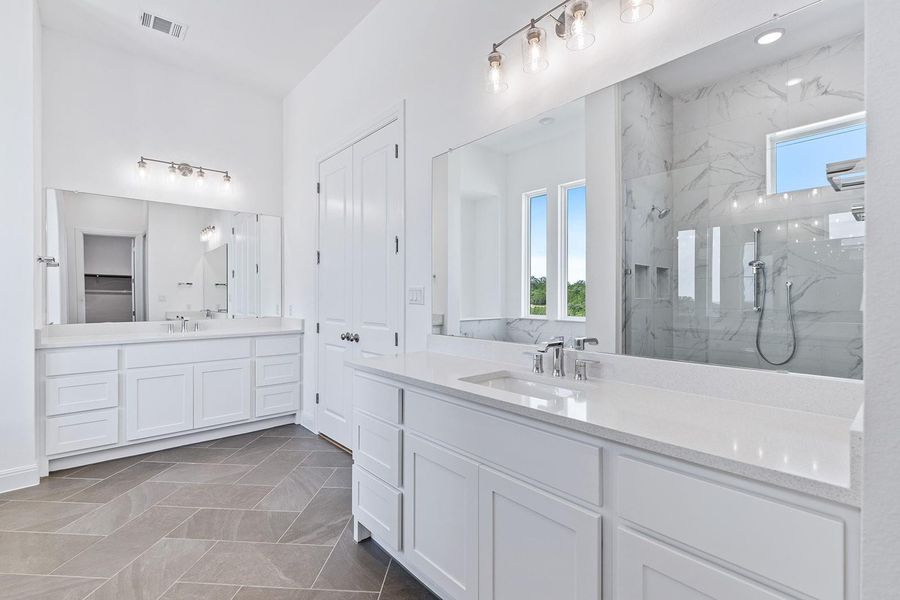 Furnished interior view inside a new home in Lariat - 80', Liberty Hill (Image 10). Furnished interior view inside a new home in Lariat - 80', Liberty Hill (Image 10).