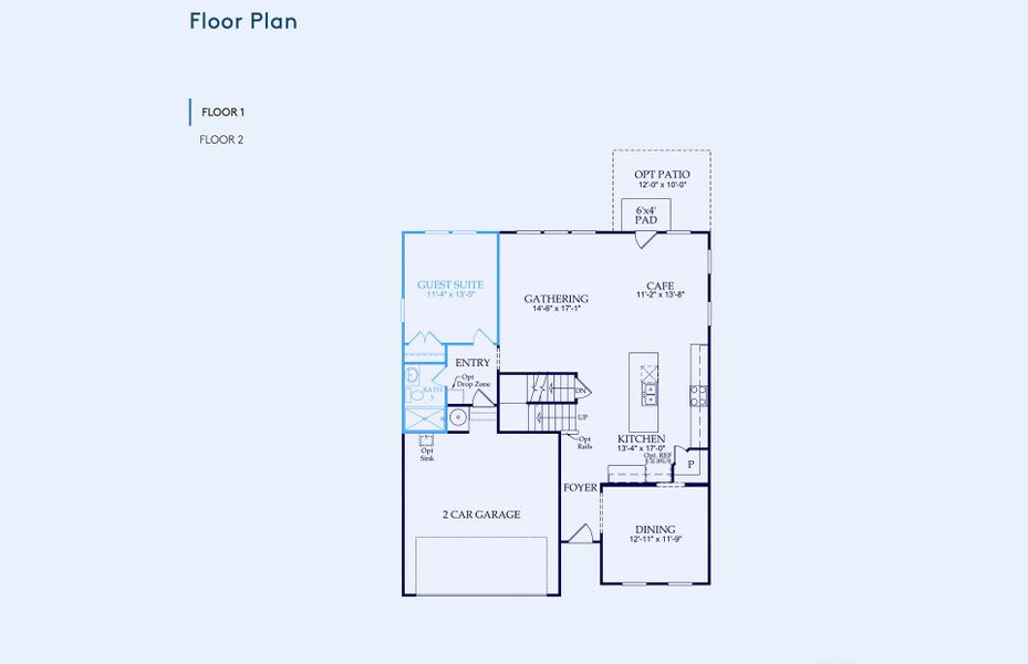 2D floor plan layout of this home in Cannon Run, Concord, NC (Image 5).